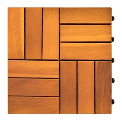 Afbeelding van 1x Houttegel Acacia Mozaïek 30x30cm FSC® gecertificeerd