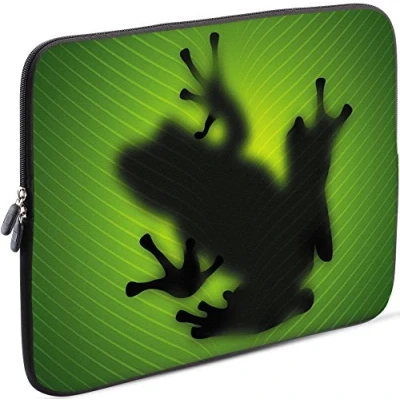 Afbeelding van Sidorenko 14 14.2 Inch Laptoptas universele notebooktas Neopreen Laptoptas, PC computerhoes hoes cover 42 Ontwerpen om uit te kiezen, groen