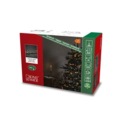 Afbeelding van Konstsmide 3877 130 Lichtketting Binnen Energielabel: F (A G) werkt op het lichtnet Aantal lampen 600 LED Warmwit Verlichte lengte: 13.18 m Frosted