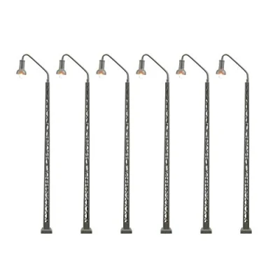Afbeelding van Viessmann Modelltechnik N Rangeerterreinlantaarn Enkel Kant en klaar model 65856 6 stuk(s)
