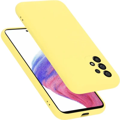 Afbeelding van Cadorabo Hoesje geschikt voor Samsung Galaxy A53 5G in LIQUID GEEL Beschermhoes gemaakt van flexibel TPU silicone Case Cover