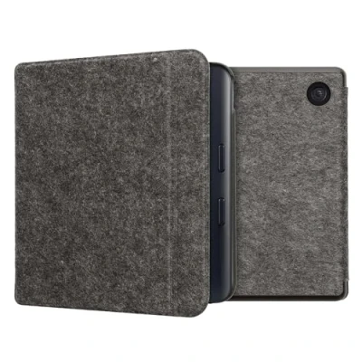 Afbeelding van kwmobile hoes geschikt voor Kobo Libra Colour e reader beschermhoes van vilt donkergrijs