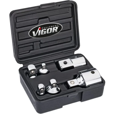 Afbeelding van Vigor V1293 Dopsleuteladapterset Aandrijving 1/4 (6.3 mm), 3/8 (10 1/2 (12.5 3/4 (20 mm) Uitvoering