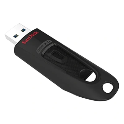 Afbeelding van SanDisk Ultra USB 3.0 Flashdrive 64 GB (Overdrachtssnelheden Tot 130 MB/s, SecureAccess Software, Met 128 Bit AES Versleuteling, RescuePRO Deluxe Software)