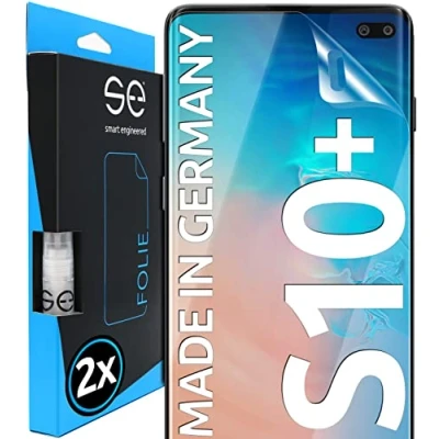 Afbeelding van 3D Screenprotector voor Samsung Galaxy S10 Plus [2 stuks smart engineered] Volledig dekkende, transparante screenprotector, vriendelijk beschermhoesjes, Geen glas maar TPU folie