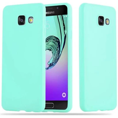 Afbeelding van Cadorabo Hoesje geschikt voor Samsung Galaxy A3 2016 in CANDY BLAUW Beschermhoes TPU silicone Case Cover