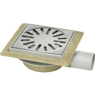 Afbeelding van Aquaberg vloerput bezand zijaansl. flens rvs rooster 146 x mm