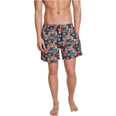 Afbeelding van Urban Classics B T Pattern Zwemshorts, Heren, Maat: 4XL, Black