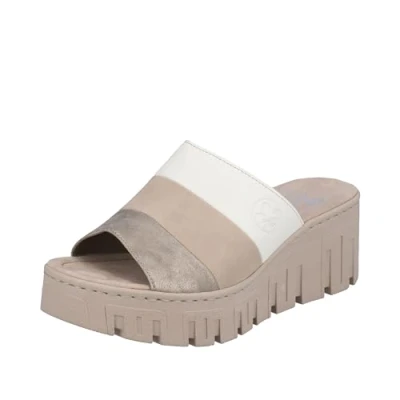 Afbeelding van Rieker Damessandalen 68092, Beige combi., 40 EU