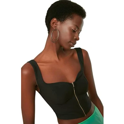 Afbeelding van Trendyol Bordeauxrode Cropped Geweven Blouse Tprss22Bz0108