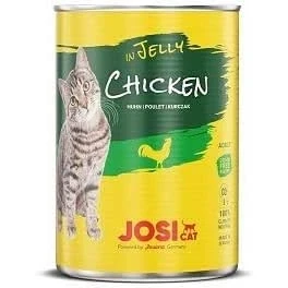 Afbeelding van JosiCat Natvoer in Gelei 12 x 400 g Kattenvoer Kip