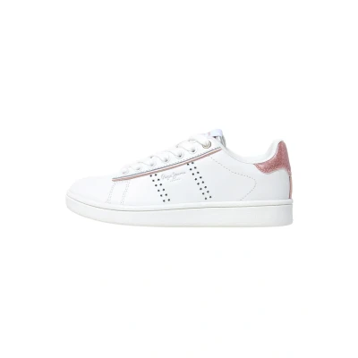 Afbeelding van Pepe Jeans Player Night Sneakers laag voor kinderen, Maat: 37, White Leer/ synthetisch