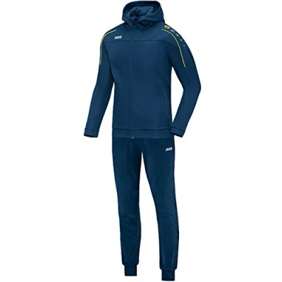 Afbeelding van JAKO Polyester Classico Trainingspak Met Capuchon, Uniseks Kind, Nachtblauw/Citro, 128