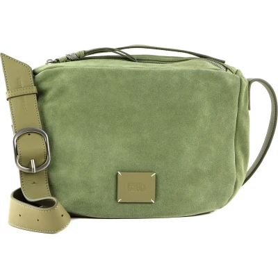 Afbeelding van FREDsBRUDER Leren Schoudertas Lucin Crossbody Dark Mint Groene