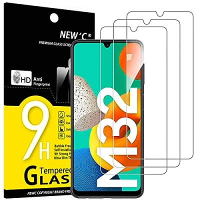 Afbeelding van NEW&#039;C 3 Stuks, Screen Protector voor Samsung Galaxy M32 5G, Gehard Glass Schermbeschermer Film 0.33 mm ultra transparant, resistent