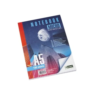 Afbeelding van D.RECT 110100 briefblok met microperforatie geruit schrijfblok 70 g/m² A5 100 vellen