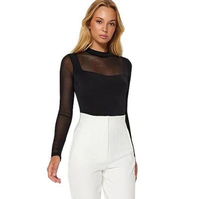 Afbeelding van Trendyol TWOAW24BD00049 Volwassenen Vrouwen Zwart L