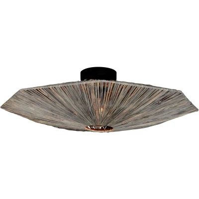 Afbeelding van GOOD&amp;MOJO Plafonniere Panama Donker grijs 65x65x7cm