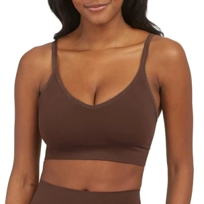 Afbeelding van Spanx Dames Ecocare Everyday Shaping Longline Bralette, bruin, XS