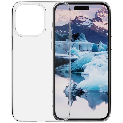 Afbeelding van Apple iPhone 15 Pro Max Hoesje Gerecycled Siliconen en TPU (zacht) dbramante1928 Softcase/Backcover Transparant Telefoonhoesje