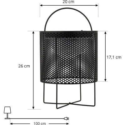 Afbeelding van Lindby Solar buitenverlichting RGB met dimmer 1licht Metaal H: 26 cm zwart Inclusief lichtbron
