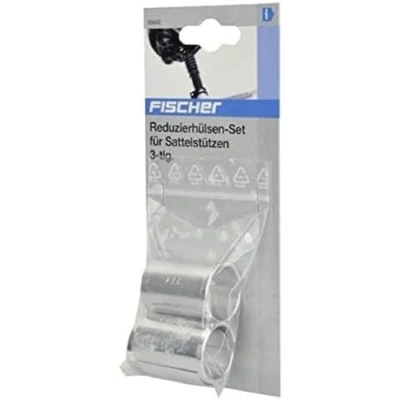 Afbeelding van FISCHER 85642 verloophulzenset fietszadelpennen 2 pack combineerbaar zadelpendiameter van 25,4 mm zilver