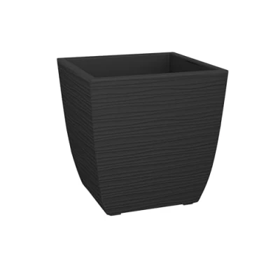 Afbeelding van EDA Diva Stone vierkante bloembak 42 L Met verwijderbare lade Buiten of binnen Wave Decor 43,5 x H.44,2 cm