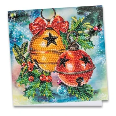 Afbeelding van Ideen mit Herz Diamond Painting wenskaart, 16 x cm, 370 g/m², inclusief envelop en gereedschap, klokjes met ilex