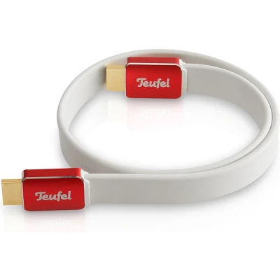 Afbeelding van HDMI 2.0 platte kabel 0,75 m, Wit