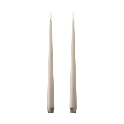 Afbeelding van ester &amp; erik taper kaars LED 30 cm 2 pack 22 Linen Grey
