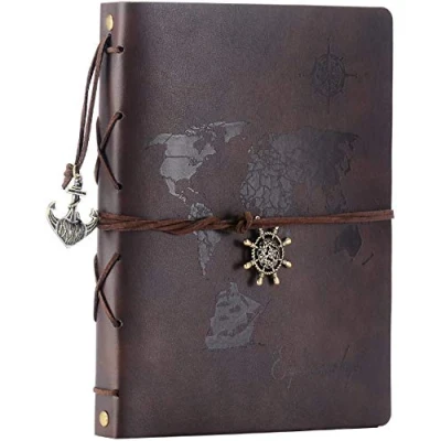 Afbeelding van ZEEYUAN Scrapbooking album, reizen, fotoalbum, leer, wereldkaart, vintage, doe het zelf, zelfklevend, foto, retroboek, speciale verjaardagscadeaus voor Valentijnsdag vader vriend