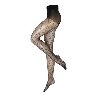 Afbeelding van PIECES Dames Pcrabine Tights Noos panty, Zwart/Detail: Check, S/M