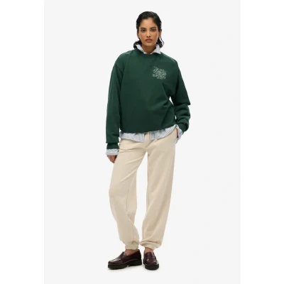 Afbeelding van Superdry MONO Loose CREW Sweater, Dames, Maat: 42, Enamel green