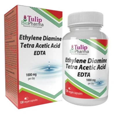 Afbeelding van EDTA (Ethyleendiamine tetra azijnzuur zuur) 500mg 120 capsules, in Laboratorium getest, hoge dosering