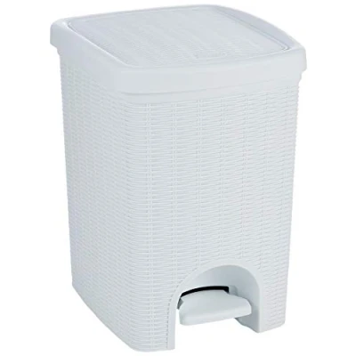 Afbeelding van Stefanplast 30800 Afvalemmer, in rotanlook van kunststof, 31 x 27,5 39 cm