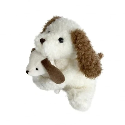 Afbeelding van Egmont toys knuffelhond nafi met baby 12 cm