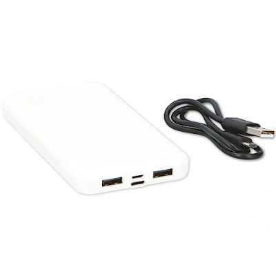 Afbeelding van Grundig Powerbank 10000 mAh Micro USB/ USB C 2 Poorten Incl. Kabel Wit