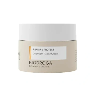Afbeelding van BIODROGA Bioscience Institute Repair &amp; Protect Overnight Cream nachtcrème 50 ml anti aging vochtverzorging voor een strakke huid, lijnreductie en energieboost met Black Woudcomplex