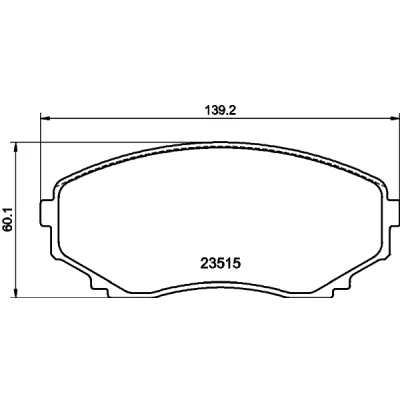 Afbeelding van HELLA 8DB 355 009 641 Remblokkenset Incl. slijtage waarschuwingscontact Met toebehoren MAZDA: MPV 2