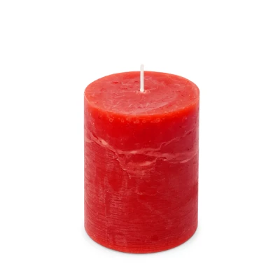 Afbeelding van Spaas Rustieke Pillarkaars 80/110 mm 65u rood