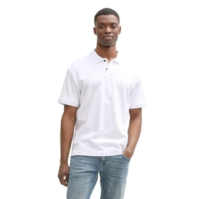 Afbeelding van TOM Tailor Denim Structured Poloshirt, Heren, Maat: XS, White
