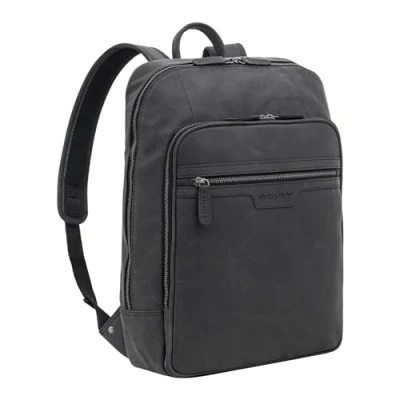 Afbeelding van STILORD &#039;Malik&#039; Werk Rugzak Leer voor 15,6 inch Laptops Lederen Office Backpack Grote Vintage Business Kantoortassen XL in Echt Leder, Kleur:antraciet