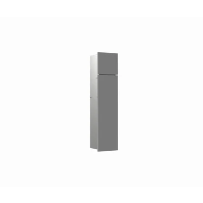 Afbeelding van Emco asis pure toiletmodule inbouw met 2 deuren 17x73x16 25cm rechts diamant grijs mat 975551501