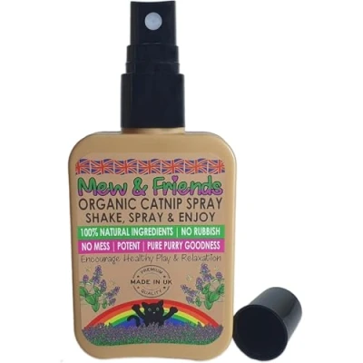 Afbeelding van Mew &amp; Friends Catnip Spray voor katten Made in UK 100% natuurlijke en biologische kattennip duurzaam gekweekt een perfecte kattenspeelgoed kattentraktatie