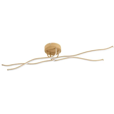 Afbeelding van EGLO Roncade 2 Plafondlamp Wandlamp LED 110 cm Lichtbruin/Wit