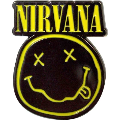 Afbeelding van Nirvana Logo &amp; Happy Face Cut Out Pin