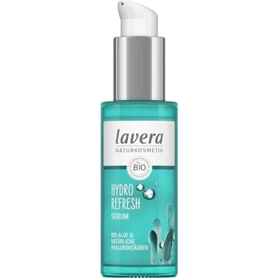 Afbeelding van lavera Hydro Refresh Serum met alg en hyaluronzuur hydraterend snel intrekkend veganistisch natuurlijke cosmetica 30 ml