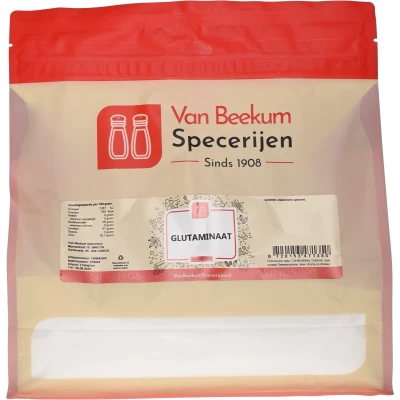 Afbeelding van Van Beekum Specerijen Glutaminaat (E621) 2 kilo (hersluitbare stazak)