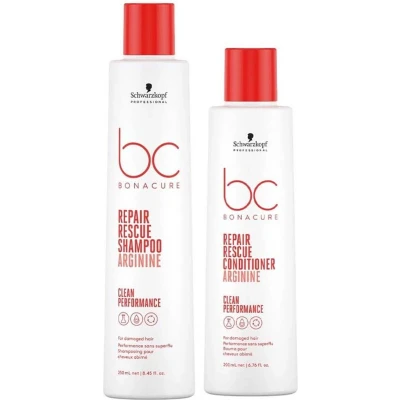 Afbeelding van Schwarzkopf BC Repair Rescue Shampoo 250ml + Conditioner 200ml bundel/set/pakket Haibu by Kapperskorting.com