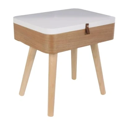 Afbeelding van Bamboe Nachtkastje 40 x 30 52,3cm Wit